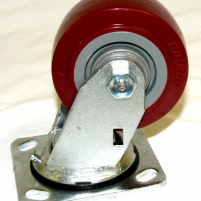 Caster, 4in Red
